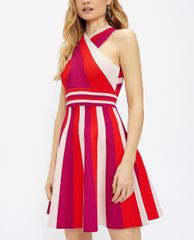 TED BAKER - Đầm mini sát nách cổ yếm Hadliy