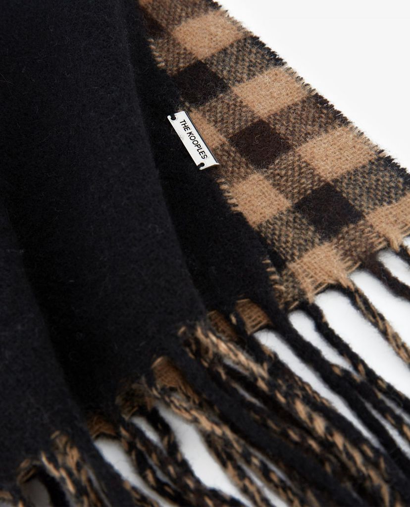 THE KOOPLES - Khăn choàng nữ tua rua Houndstooth