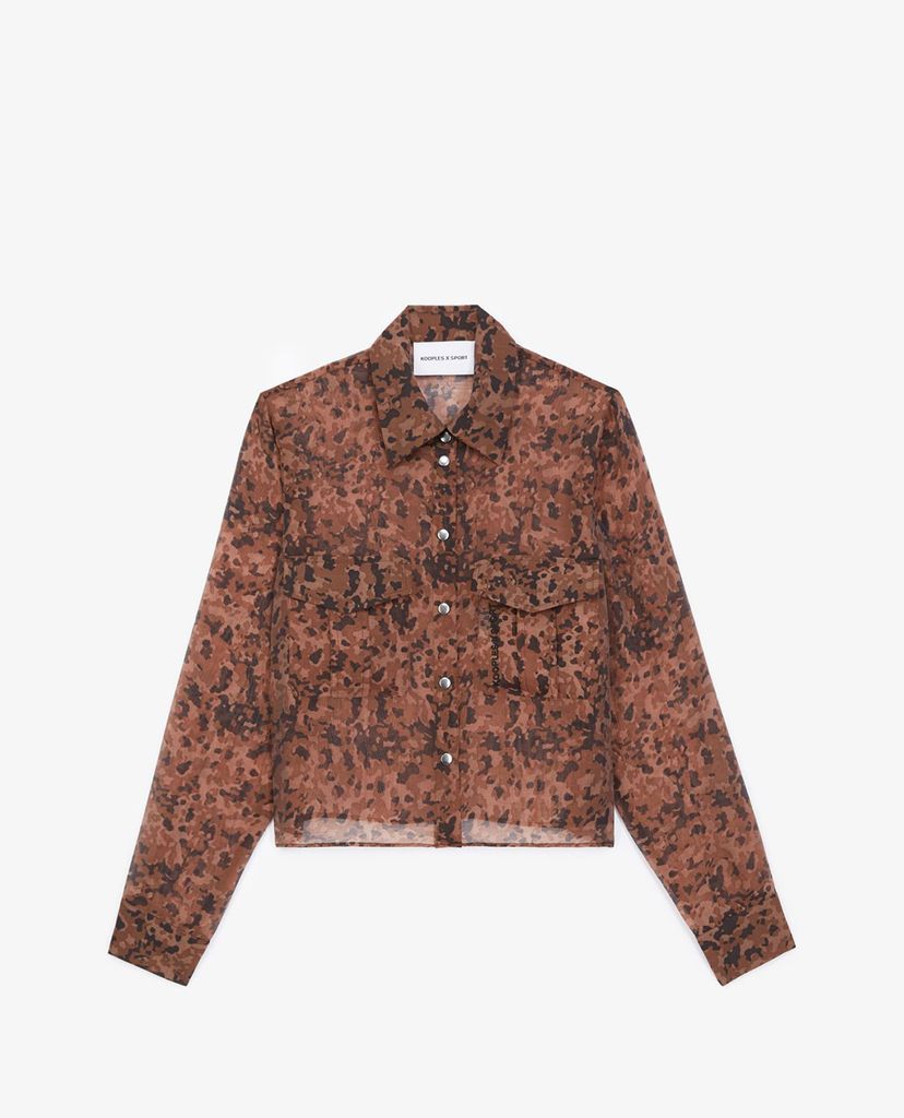THE KOOPLES - Áo sơ mi nữ cổ bẻ tay dài Snug Print