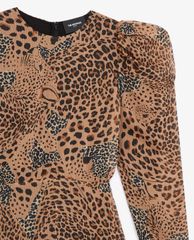 THE KOOPLES - Đầm mini phom xòe Animal Print