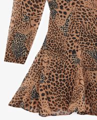 THE KOOPLES - Đầm mini phom xòe Animal Print
