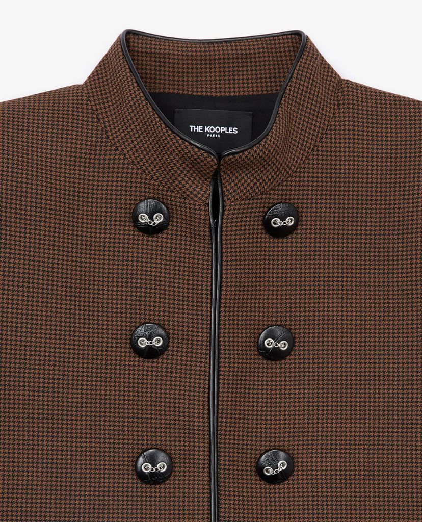 THE KOOPLES - Áo khoác kiểu nữ Brown Officer Style