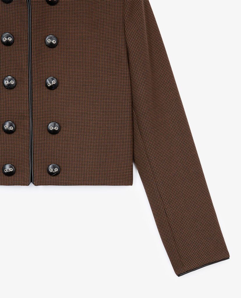 THE KOOPLES - Áo khoác kiểu nữ Brown Officer Style