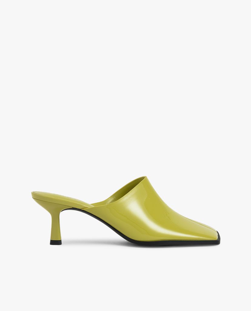 CHARLES & KEITH - Giày cao gót mũi tròn Covered Mules