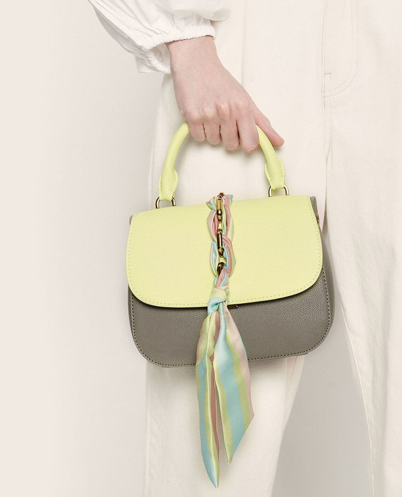 CHARLES & KEITH - Túi xách tay nắp gập Braided Front Flap