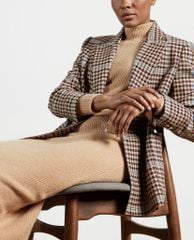 TED BAKER - Đầm midi dệt kim cổ cao tay dài Conniey Chunky