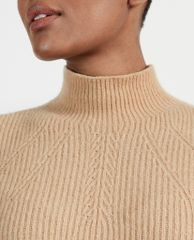 TED BAKER - Đầm midi dệt kim cổ cao tay dài Conniey Chunky