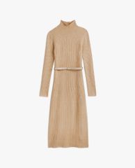 TED BAKER - Đầm midi dệt kim cổ cao tay dài Conniey Chunky