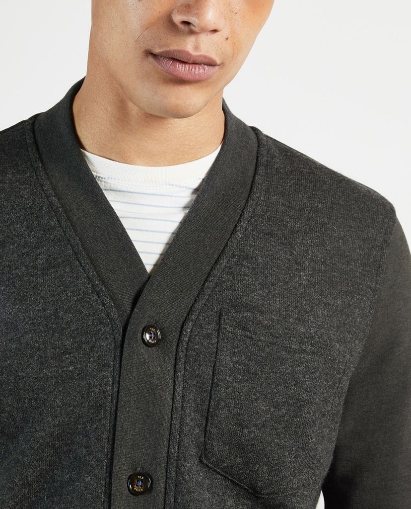 TED BAKER - Áo cardigan nam cổ V tay dài Byro