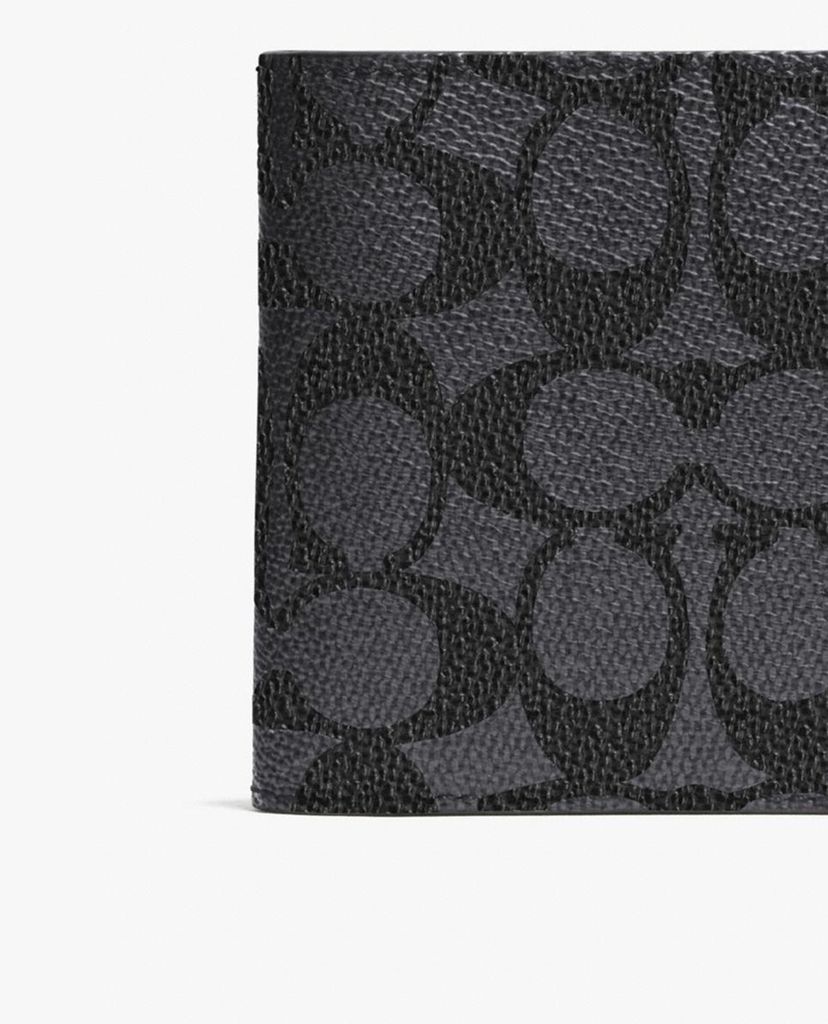 COACH - Ví da nam dạng gập Compact Id In Signature Canvas
