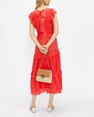 TED BAKER - Đầm midi cổ V xếp li Tiliana