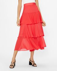 TED BAKER - Chân váy midi xếp tầng Enok