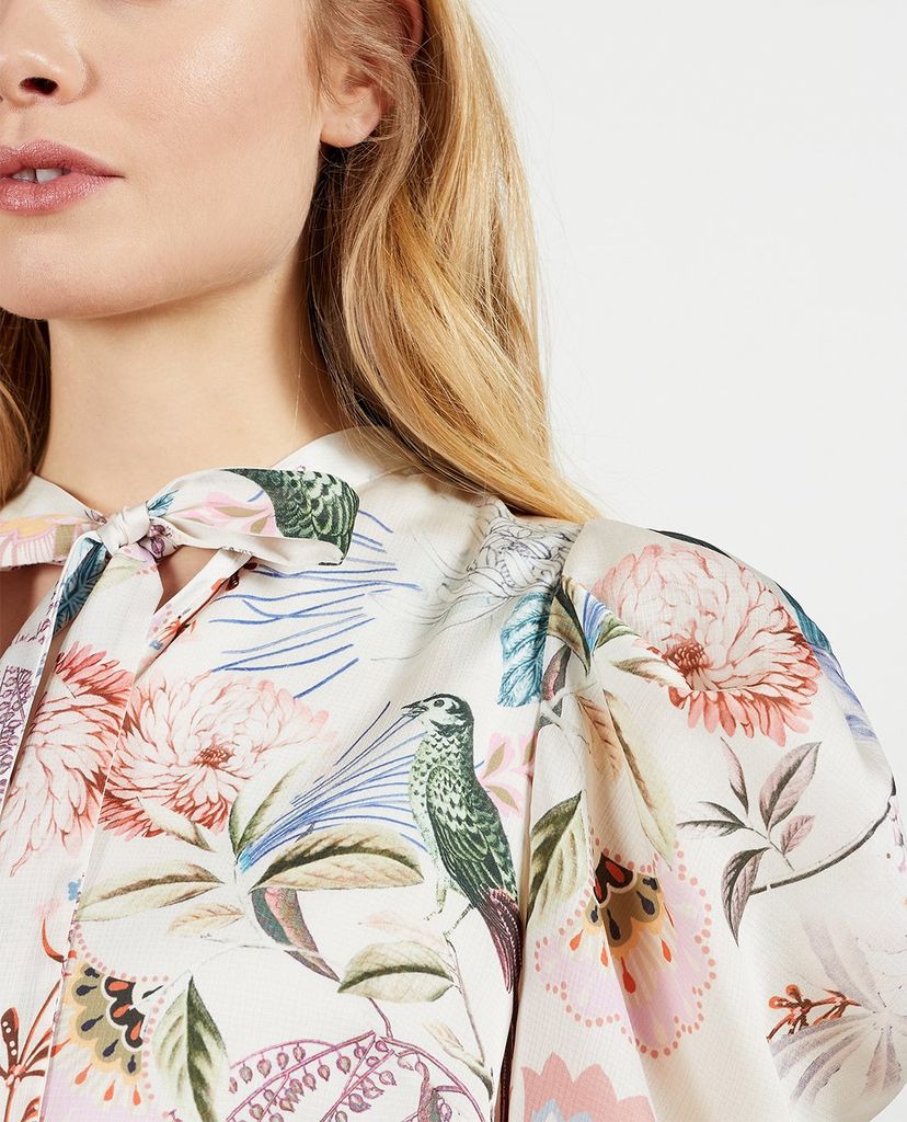 TED BAKER - Áo kiểu nữ cổ tròn tay dài Aangeli