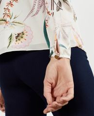 TED BAKER - Áo kiểu nữ cổ tròn tay dài Aangeli