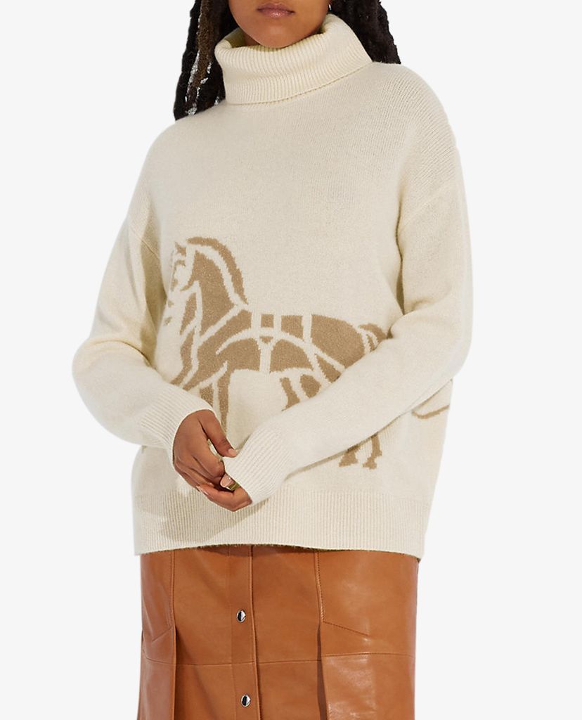 COACH - Áo sweater nữ tay dài Horse & Carriage