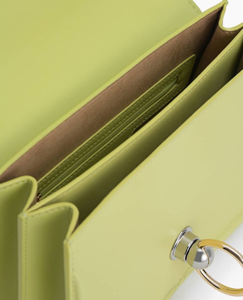 PEDRO - Túi đeo chéo nữ chữ nhật nắp gập Leather