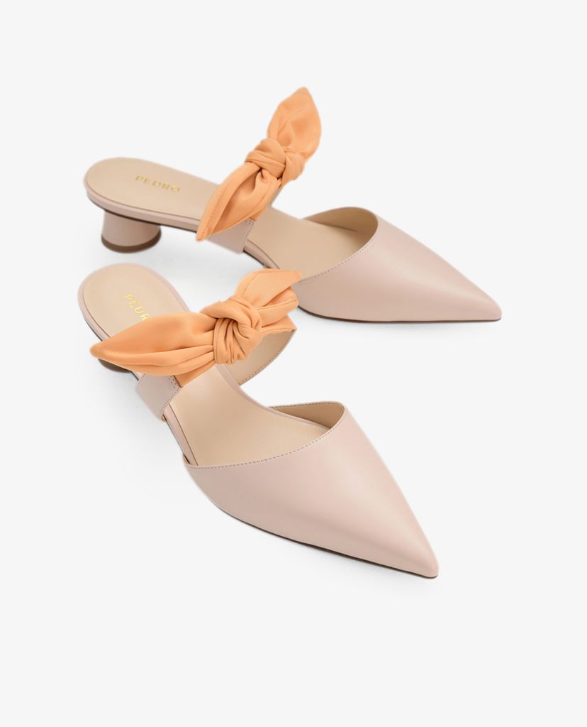PEDRO - Giày cao gót mũi nhọn hở gót Knotted Pointed Toe Mules