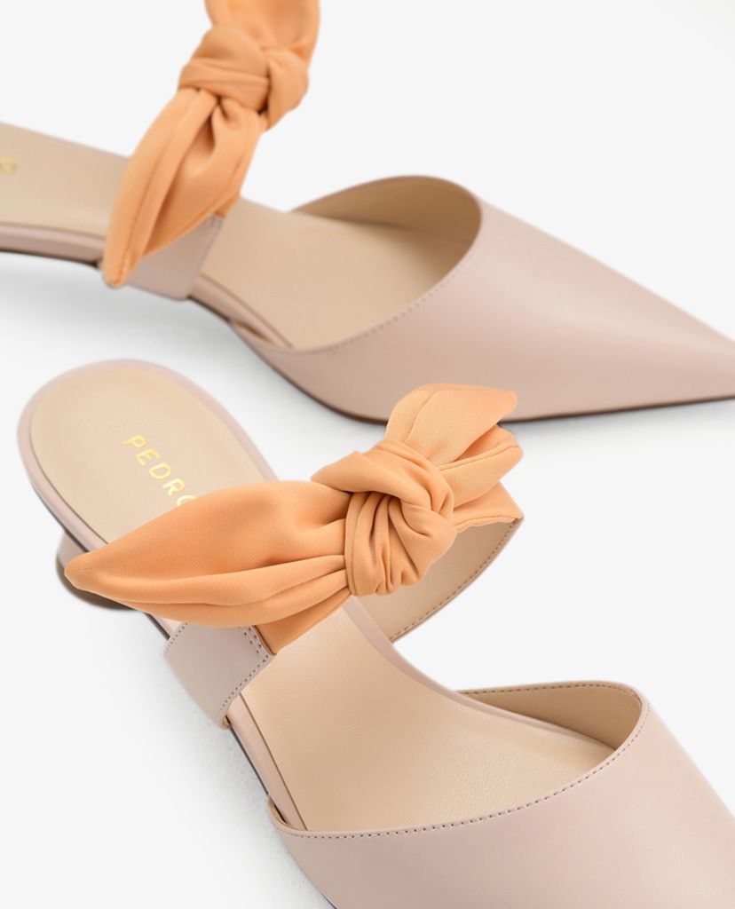 PEDRO - Giày cao gót mũi nhọn hở gót Knotted Pointed Toe Mules