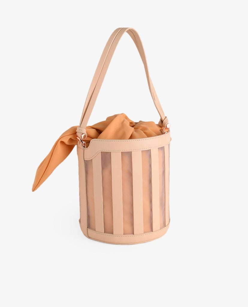 PEDRO - Túi rút dây hình trụ Striped Bucket