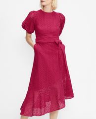 TED BAKER - Đầm midi ngắn tay lệch tà Belllaa