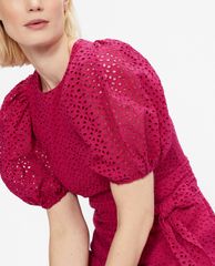 TED BAKER - Đầm midi ngắn tay lệch tà Belllaa
