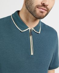 TED BAKER - Áo polo nam tay ngắn khóa zip Sello