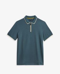 TED BAKER - Áo polo nam tay ngắn khóa zip Sello