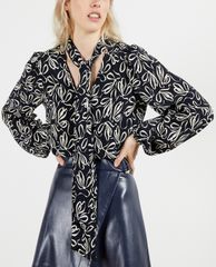 TED BAKER - Áo kiểu nữ cổ V tay dài Caarina