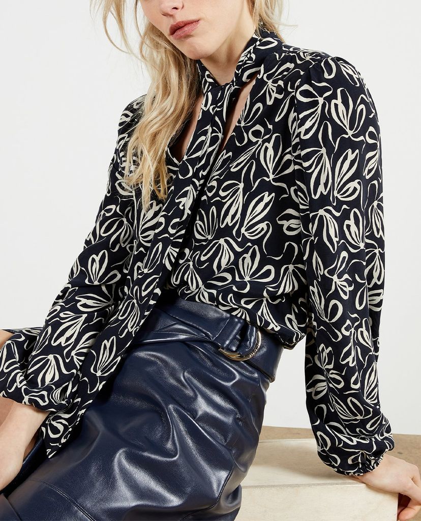 TED BAKER - Áo kiểu nữ cổ V tay dài Caarina
