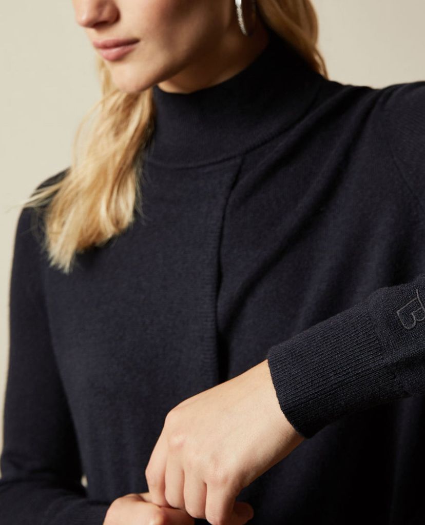 TED BAKER - Đầm mini len tay dài cổ lọ Amrita