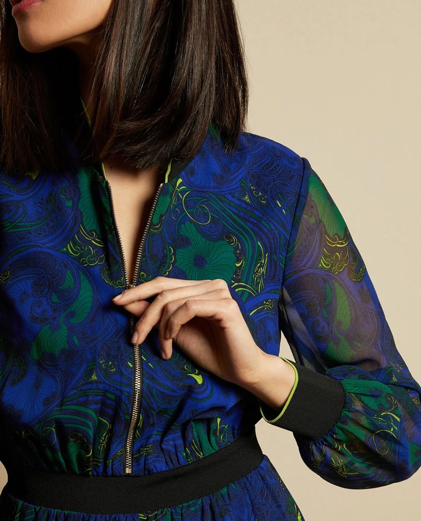TED BAKER - Đầm midi phối khóa zip Maesie
