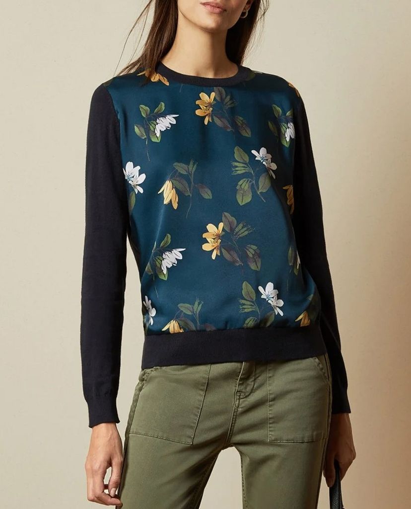 TED BAKER - Áo len nữ tay dài cổ tròn Emileiy