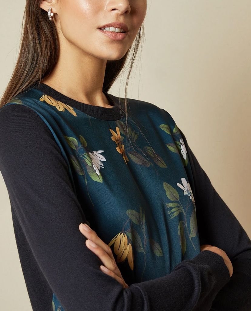 TED BAKER - Áo len nữ tay dài cổ tròn Emileiy