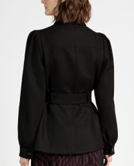 TED BAKER - Áo khoác kiểu nữ cổ gập tay dài phối thắt lưng Harrika