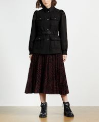 TED BAKER - Áo khoác kiểu nữ cổ gập tay dài phối thắt lưng Harrika