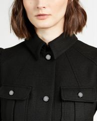 TED BAKER - Áo khoác kiểu nữ cổ gập tay dài phối thắt lưng Harrika