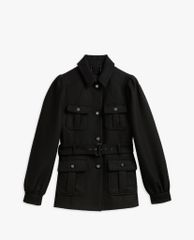TED BAKER - Áo khoác kiểu nữ cổ gập tay dài phối thắt lưng Harrika