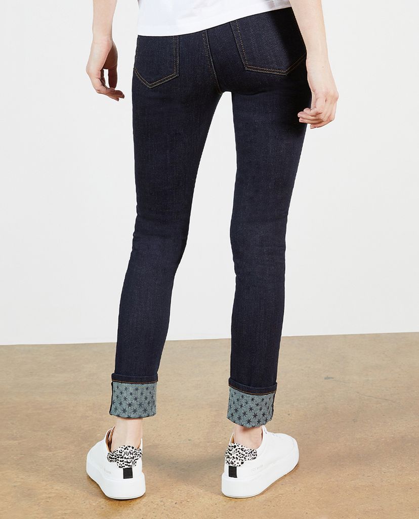 TED BAKER - Quần jeans nữ skinny xoắn gấu Stefah