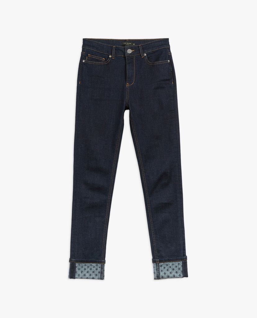 TED BAKER - Quần jeans nữ skinny xoắn gấu Stefah