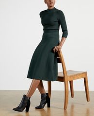 TED BAKER - Đầm midi tay dài cổ trụ High Neck Knitted