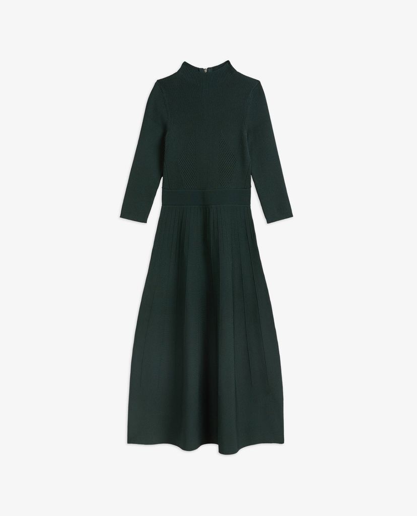 TED BAKER - Đầm midi tay dài cổ trụ High Neck Knitted