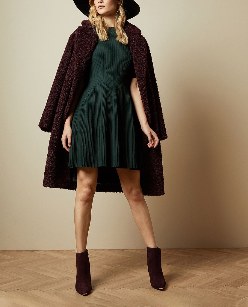 TED BAKER - Đầm mini cổ tròn ngắn tay Renyina