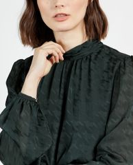 TED BAKER - Đầm midi tay dài cổ tròn Satin Pleated