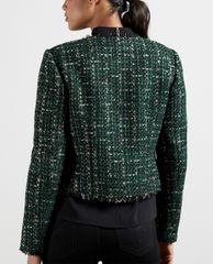 TED BAKER - Áo khoác kiểu nữ cổ tròn tay dài phối nút Errina