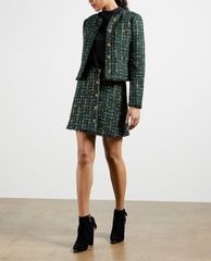 TED BAKER - Áo khoác kiểu nữ cổ tròn tay dài phối nút Errina