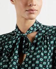 TED BAKER - Đầm mini cổ tròn tay dài Rocoo Printed
