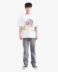 ADLV - Áo thun ngắn tay cổ tròn Baby Face Donuts