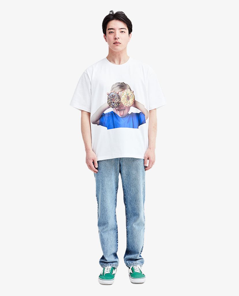 ADLV - Áo thun ngắn tay cổ tròn Baby Face Donuts