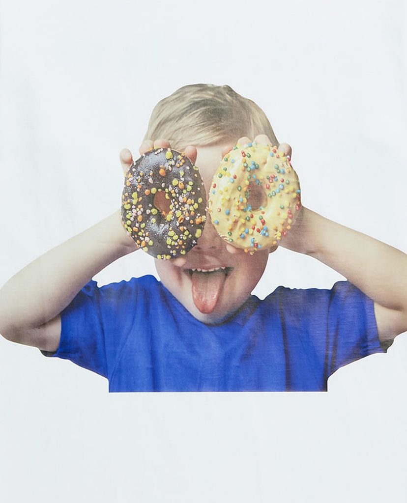 ADLV - Áo thun ngắn tay cổ tròn Baby Face Donuts