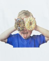 ADLV - Áo thun ngắn tay cổ tròn Baby Face Donuts